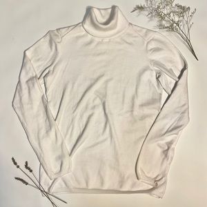 Classic white turtleneck